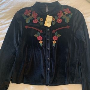 Stetson velvet embroidered bottom down top